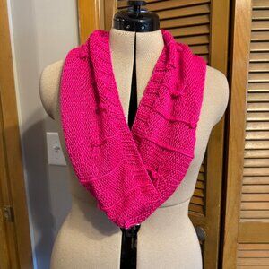 Handmade Hot Pink Dangling Spider Scarf/Cowl